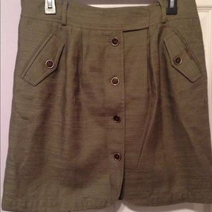 SOLD‼️Anne Klein Short Button Up Brown Skirt